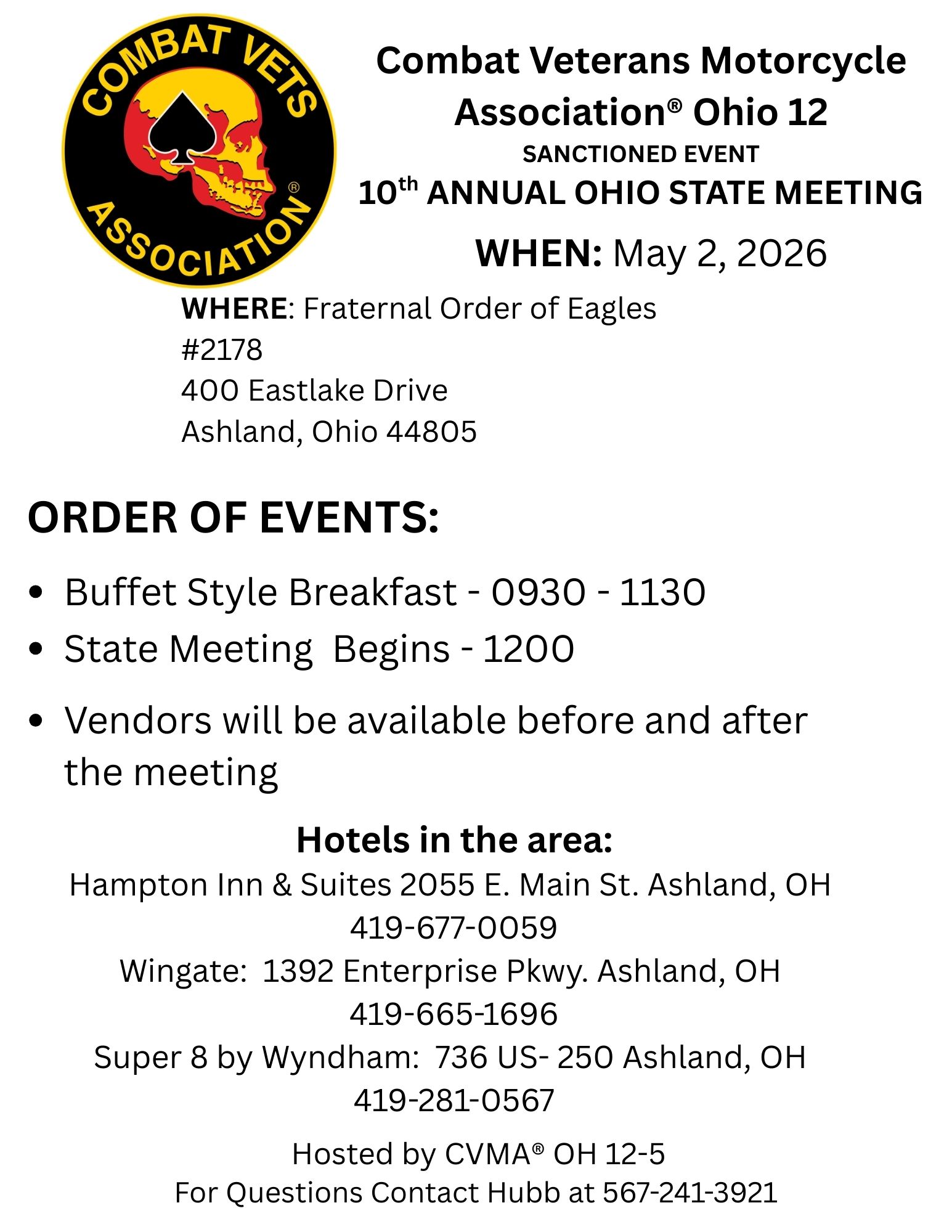 Events – CVMA 12-5